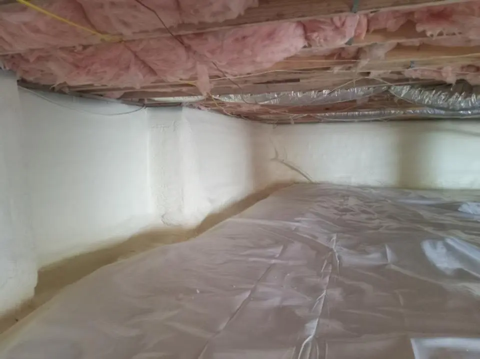 Crawl space encapsulation with closed-cell spray foam for Attic Insulation in Brook Park